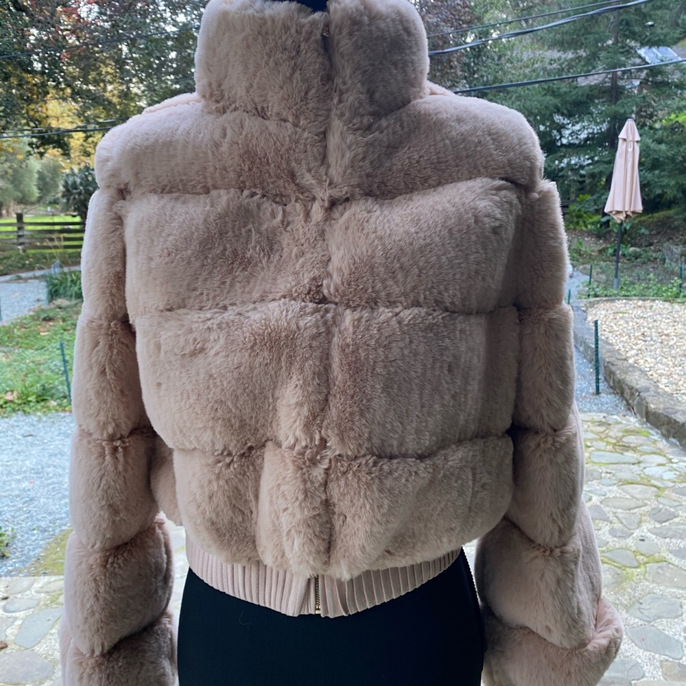 Soft Pink Fur Coat - Picture 4 of 9